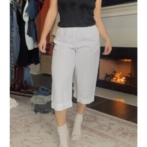 European‎ Summer Cotton Linen Blend Flowy Vintage Capris